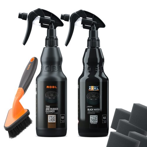 ADBL Tire and Rubber Cleaner & Black Water (500ml) - Gumitisztító és gumiápoló csomag