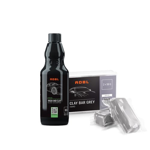ADBL Wash and Clay 0,5L & Clay Bar Grey - Lakktisztító csomag