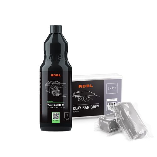 ADBL Wash and Clay 1L & Clay Bar Grey - Lakktisztító csomag