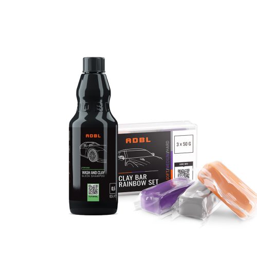 ADBL Wash and Clay 0,5L & Clay Bar Rainbow - Lakktisztító csomag